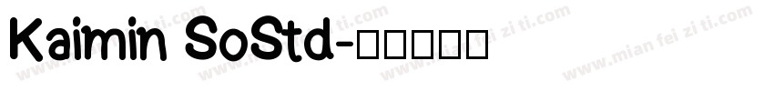 Kaimin SoStd字体转换